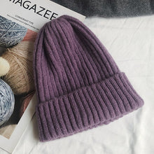 Load image into Gallery viewer, Candy Colors Winter Hat Women Knitted  Soft Trendy