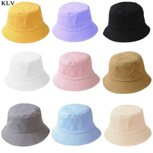 Load image into Gallery viewer, Korean Adult Kids Summer Foldable Bucket Hat Solid Color Hip Hop