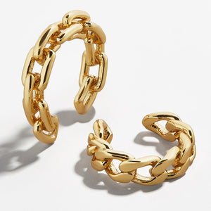 Punk Rock Gold Color Clip Earrings No Piercing Trendy
