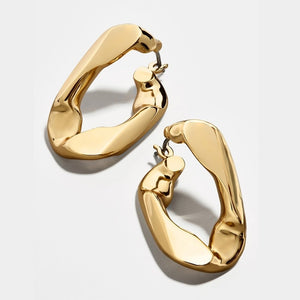 Punk Rock Gold Color Clip Earrings No Piercing Trendy