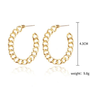 Punk Rock Gold Color Clip Earrings No Piercing Trendy