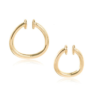 Punk Rock Gold Color Clip Earrings No Piercing Trendy