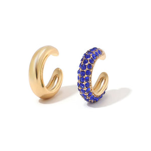 Punk Rock Gold Color Clip Earrings No Piercing Trendy