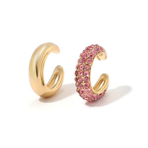 Punk Rock Gold Color Clip Earrings No Piercing Trendy