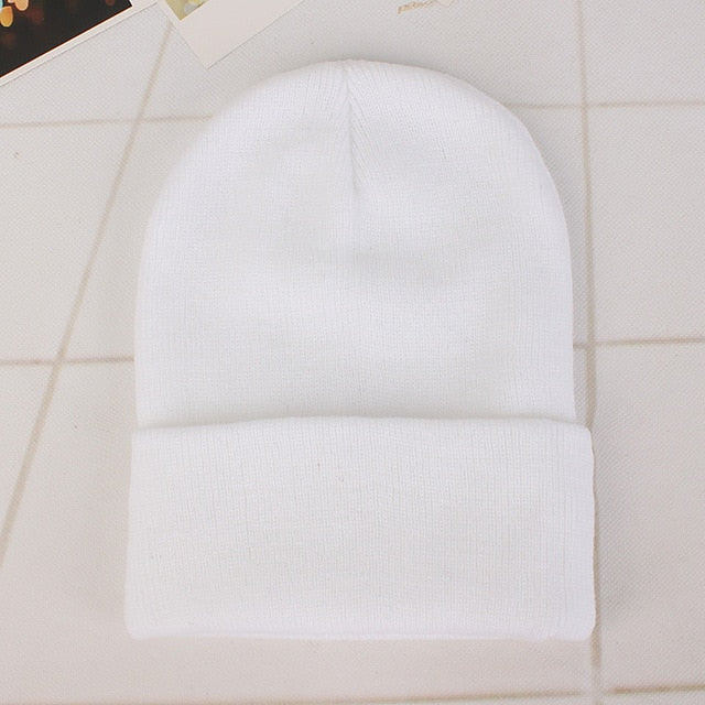 Winter Hats for Woman New Beanies Knitted Solid Cute