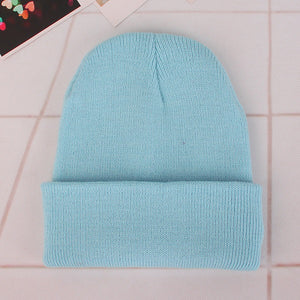 Winter Hats for Woman New Beanies Knitted Solid Cute