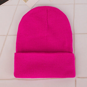 Winter Hats for Woman New Beanies Knitted Solid Cute