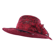 Load image into Gallery viewer, Church Hats For Women Black Sexy Floral