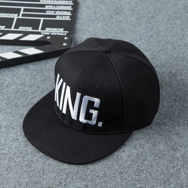 KING and QUEEN Embroidered Lover Men Women Caps