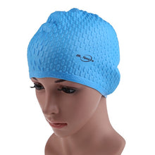 Load image into Gallery viewer, Silicone Waterproof Swimming Caps Protect Ears Long Hair