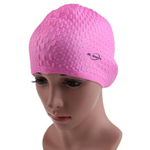 Load image into Gallery viewer, Silicone Waterproof Swimming Caps Protect Ears Long Hair